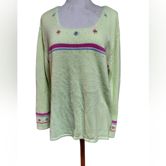 - Xhilaration 3x Sweatshirt Top Shirt Sweater Blouse Knit Pullover Neon Ye… - Picture 1 of 4